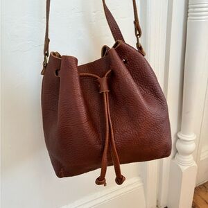 Portland Leather Brown Leather Satchel Bag with Beautiful Details